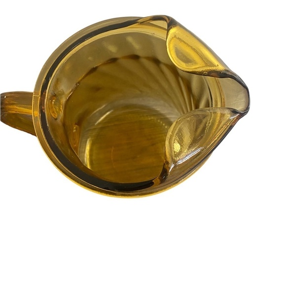 Vintage 1960’s Bartlett-Collins Amber Swirl Pattern Two Quart Glass Pitcher EUC - Picture 2 of 6